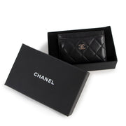 Chanel Black Quilted Lambskin Classic Card Holder