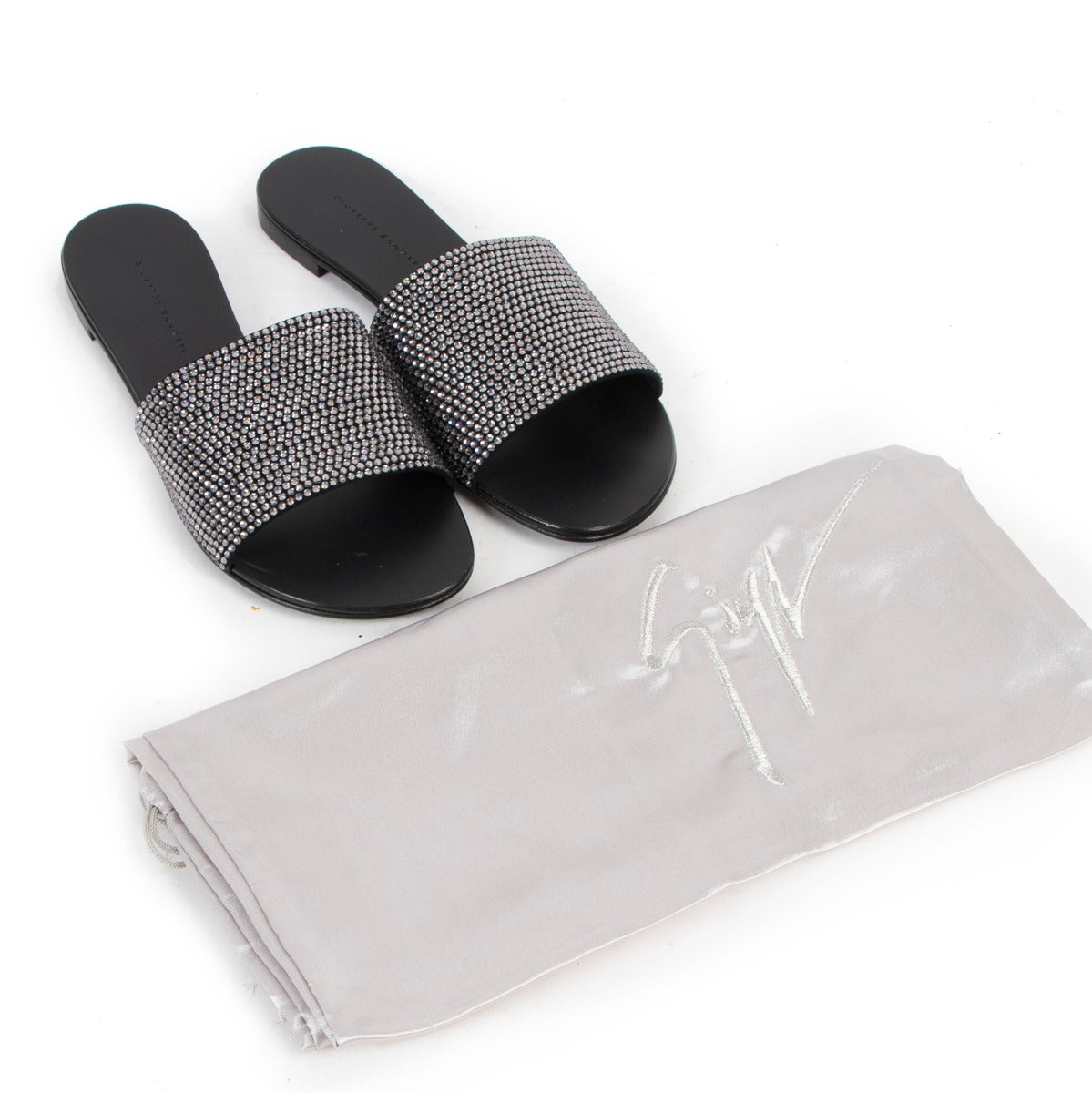 Giuseppe Zanotti Kanda Crystal Slide Sandals