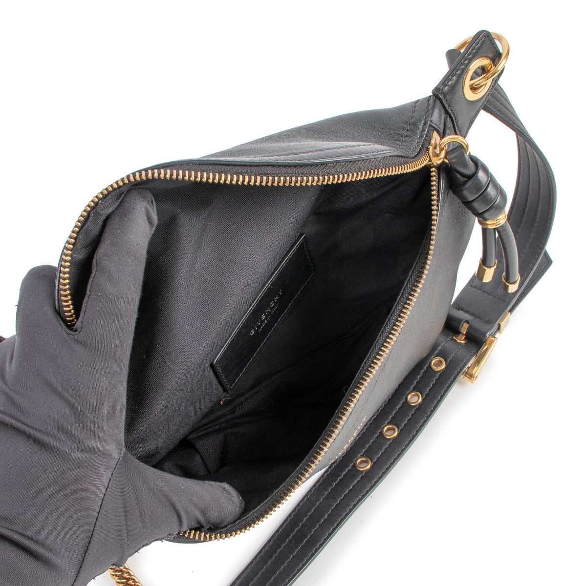 Givenchy Black Whip Mini Belt Bag