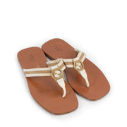 Gucci White GG Web Thong Slides, gucci flip flops