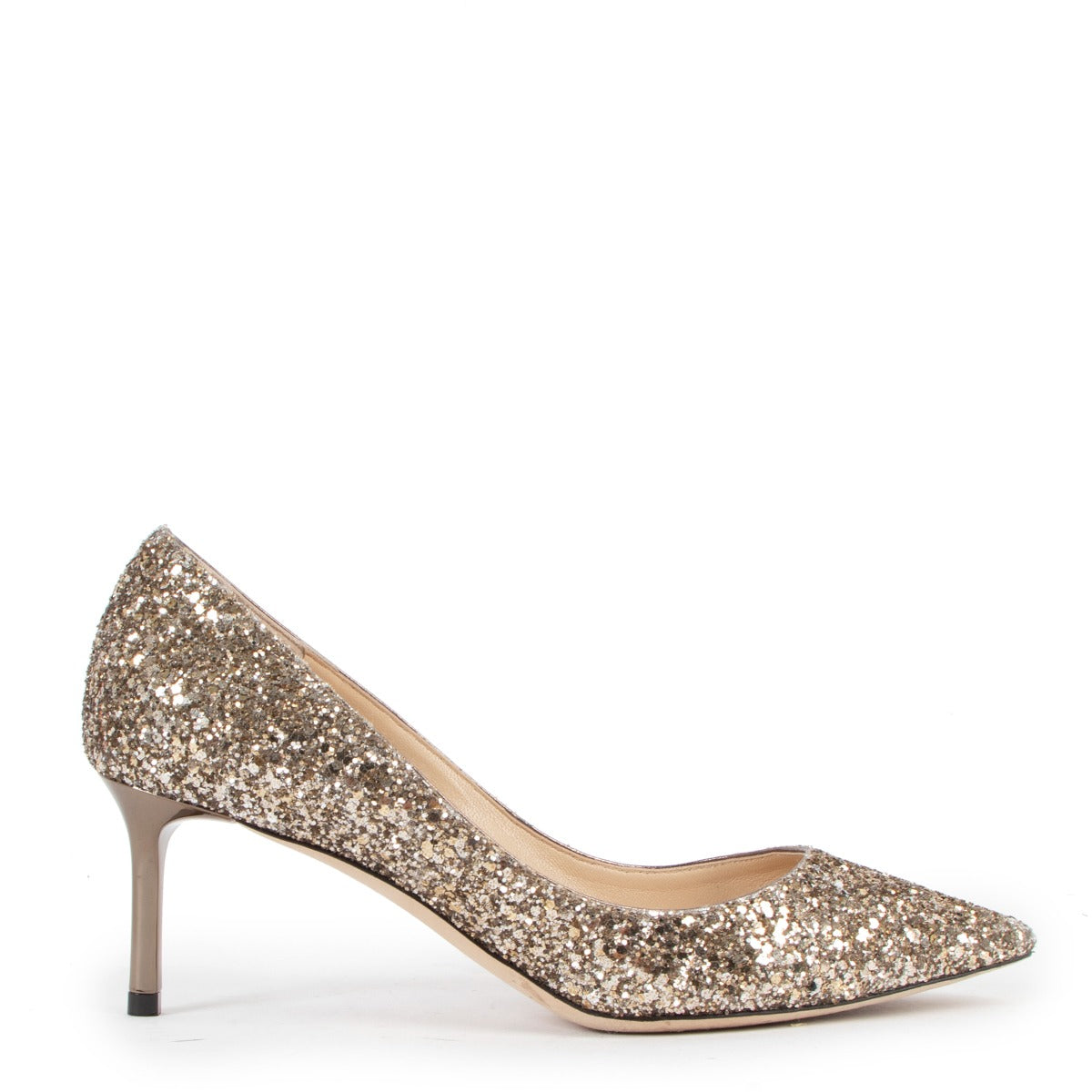 Jimmy Choo Love 85 Pink Glitter Pumps