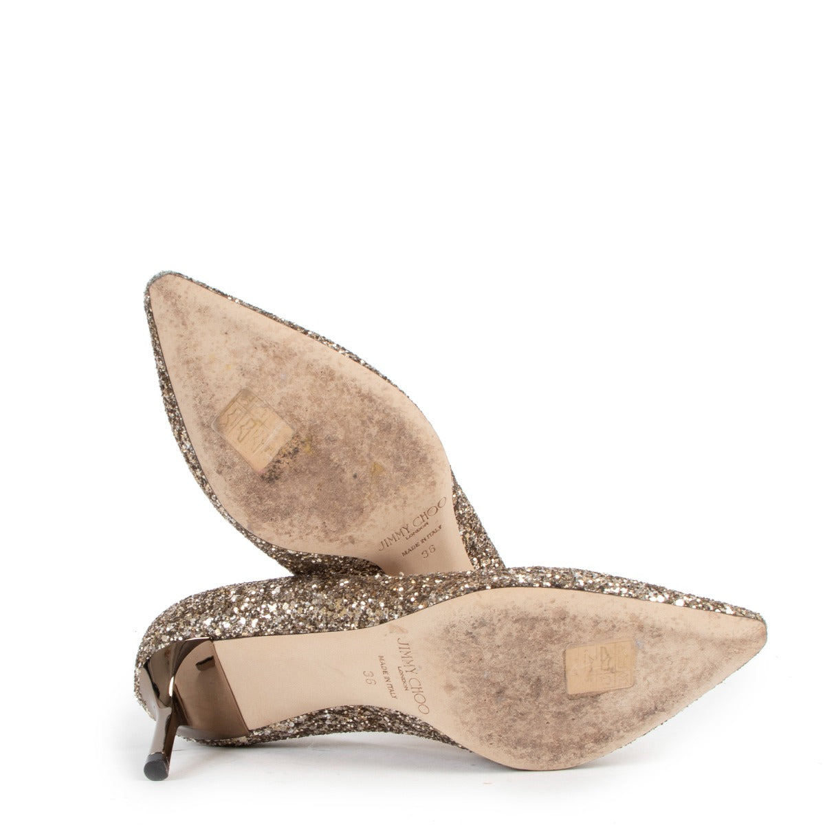 Jimmy Choo Love 85 Pink Glitter Pumps