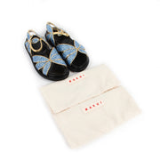 Shop safe online at Labellov in Antwerp these 100% authentic second hand as new Marni Blue Glitter Butterfly Sandals - Size 36,5