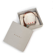 Marni Crystal/Leather Choker Necklace