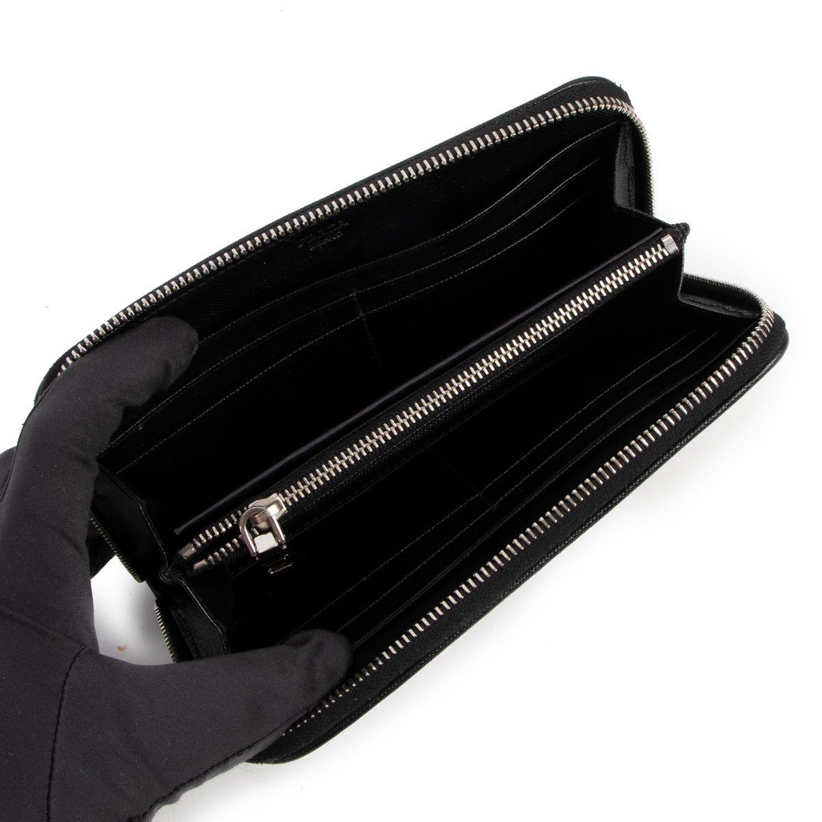 Prada Saffiano Floral Print Long Wallet