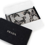 Prada Saffiano Floral Print Long Wallet