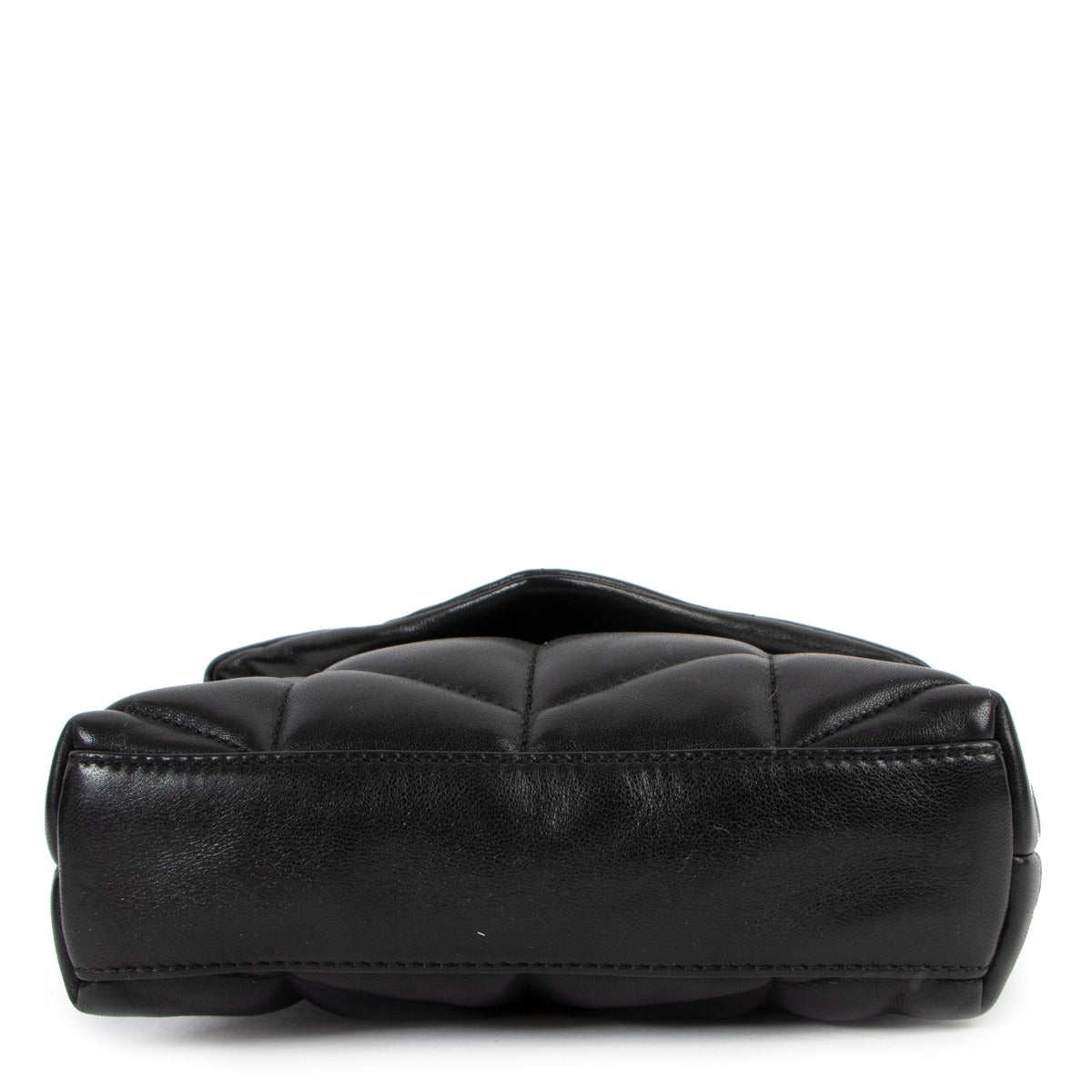 Saint Laurent Black Small Loulou Leather Puffy Pouch