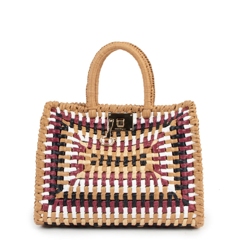 Salvatore Ferragamo Intreccio Multicolor Studio Box Bag