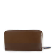 Celine Camel/Blue Perforated Large Zipped Multifunction Wallet