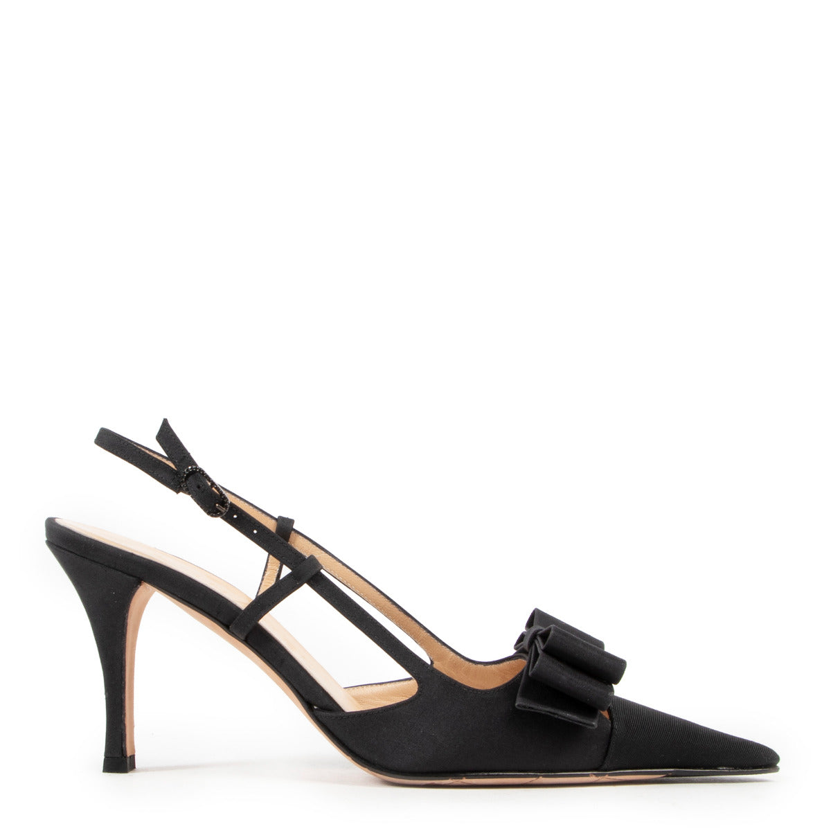 Chanel Zwarte Pussybow Pumps met Kitten Heel - Maat 36,5