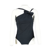 Chanel Vintage Black CC Bow Swimsuit