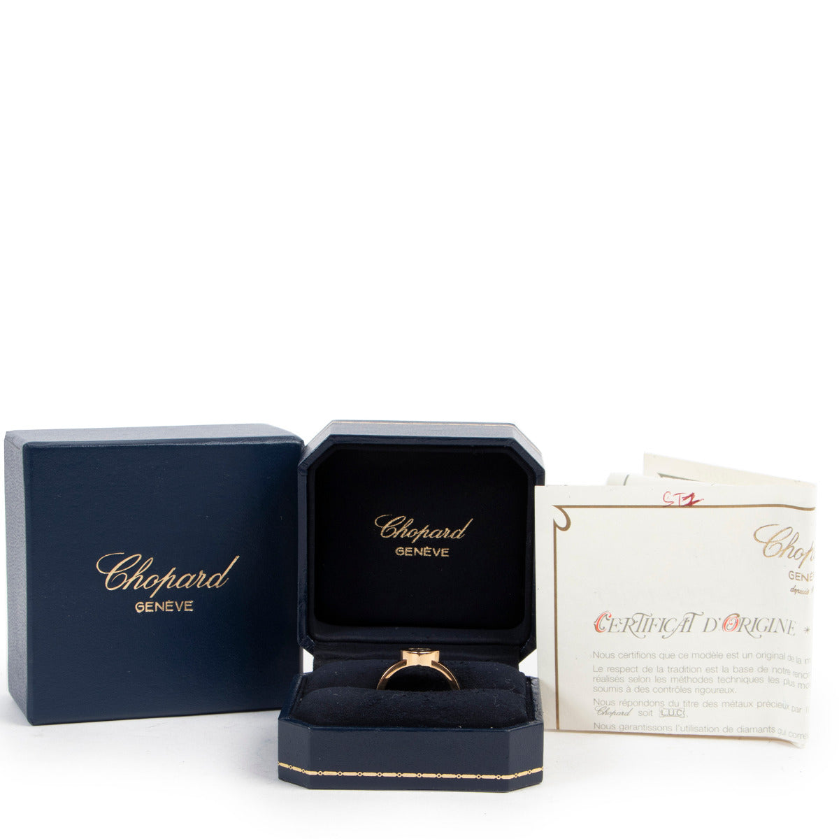 Bague Chopard Happy Diamonds en or jaune - Taille 56