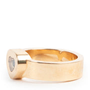 Shop safe online 100% authentic second hand Chopard 18k Yellow Gold Happy Diamond 0,05 Ring - Size 56 in very good condition at the right price at Labellov in Antwerp.