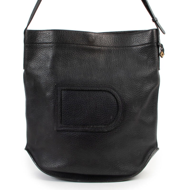 Delvaux Vintage Blauwe Pin Crossbody Tas