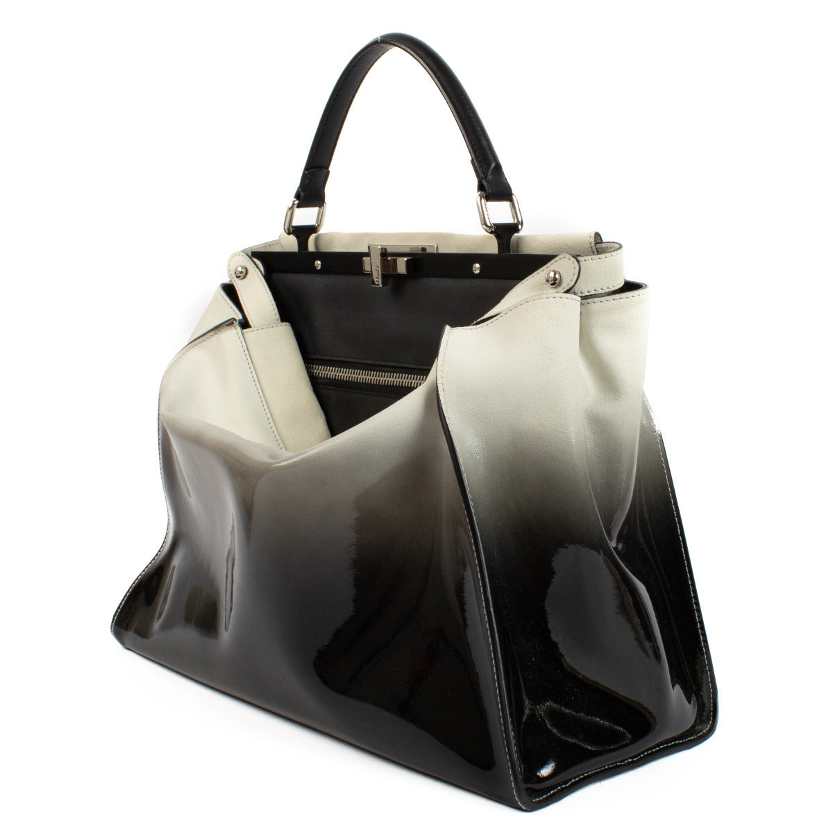 Sac Fendi Peekaboo grand modèle en cuir verni Ombré
