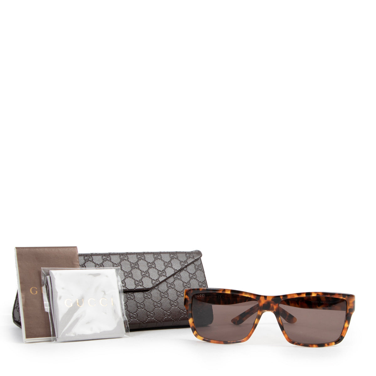 Gucci Brown Tortoise Sunglasses for the best price at Labellov secondhand luxury in Antwerp