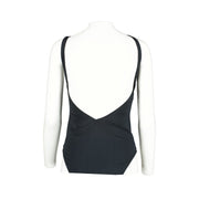 Chanel Vintage Black CC Bow Swimsuit