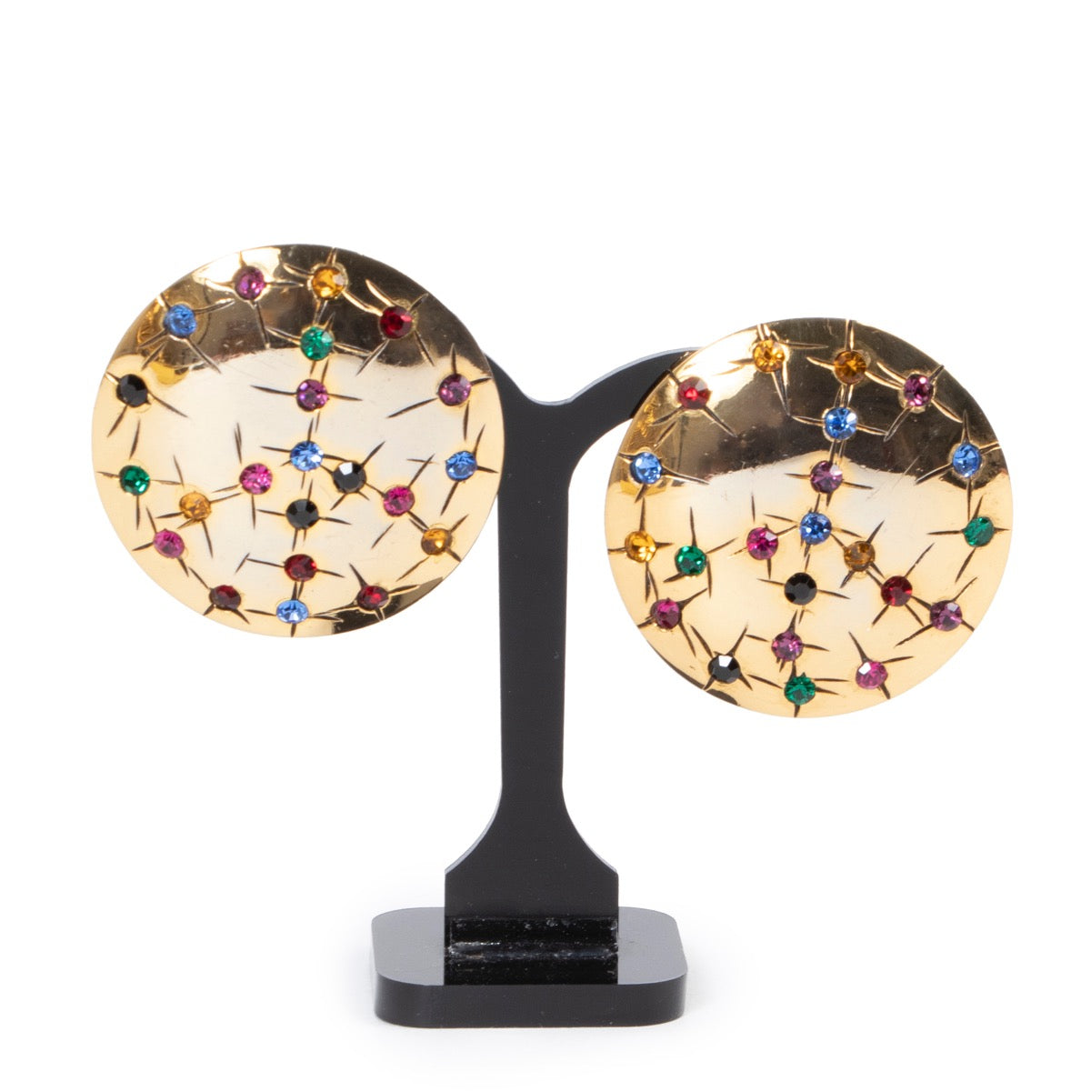 Shop safe online Moschino Plated Gold Clip On Earrings.