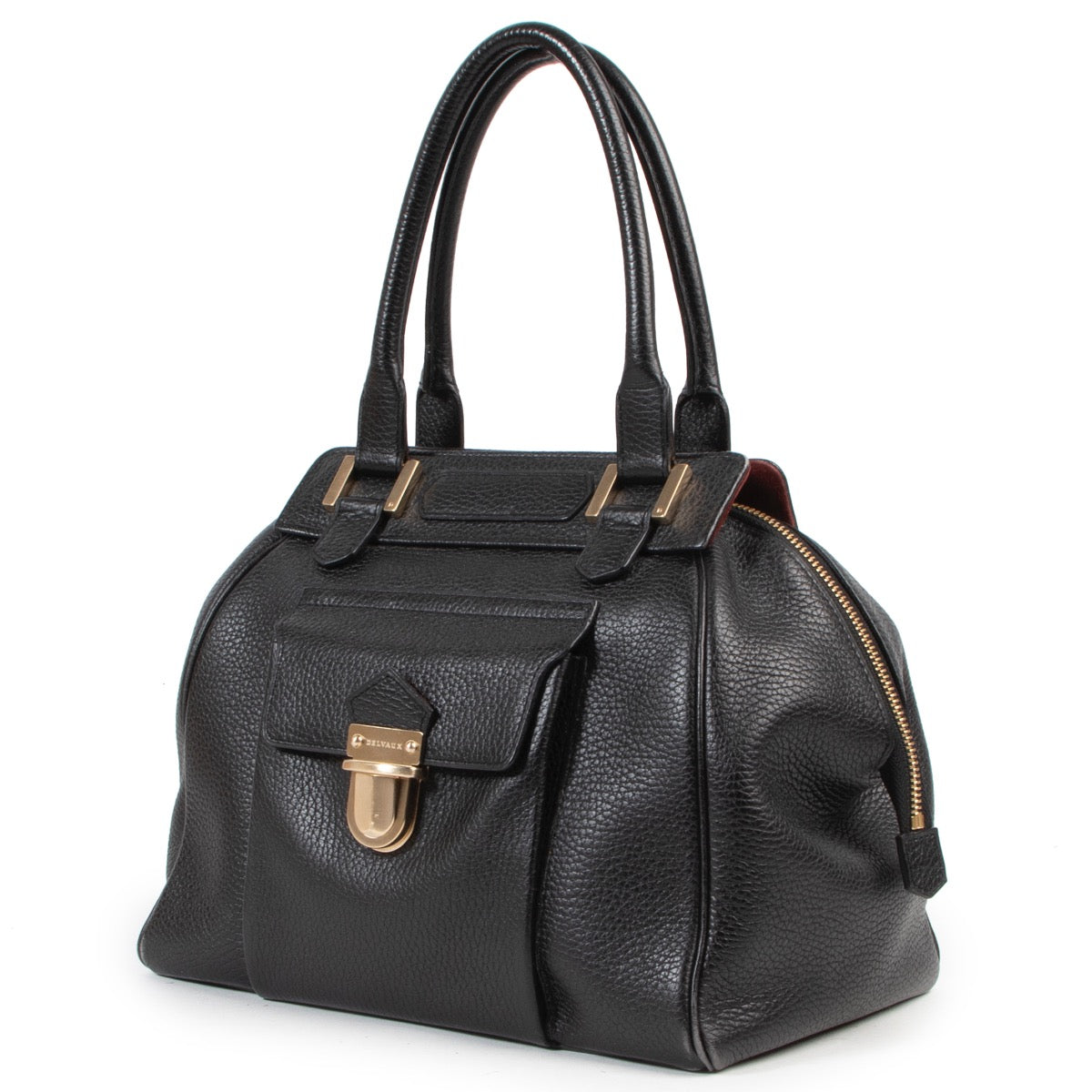 Achetez en ligne second main ce sac Delvaux Coquin en cuir noir.