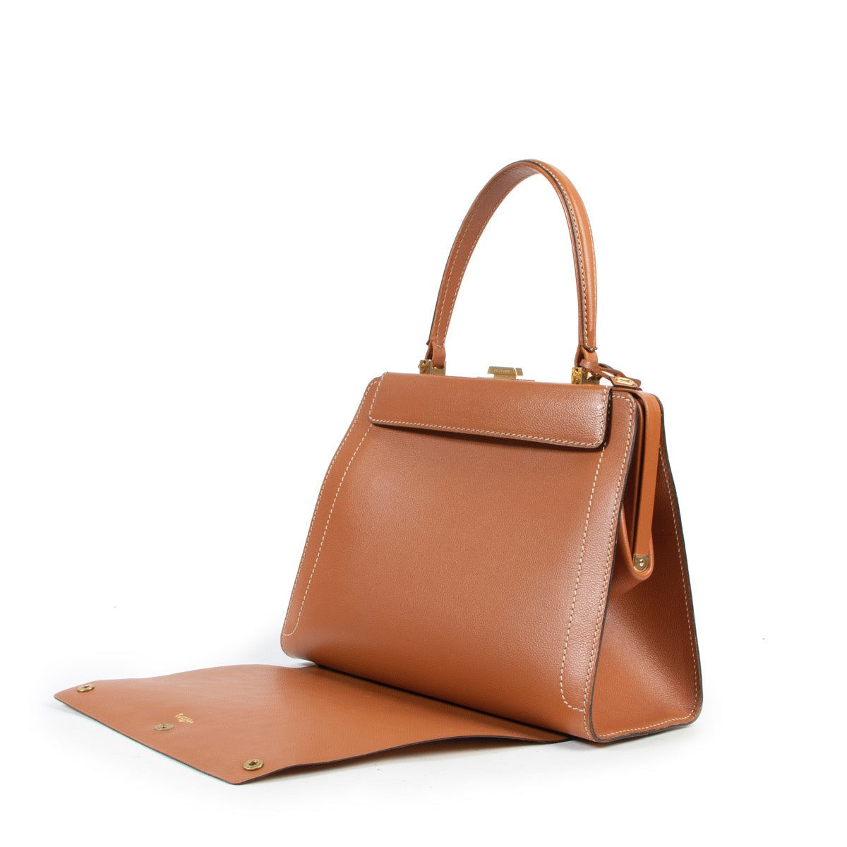 acheter en ligne Delvaux Cognac Illusion Top Handle Bag