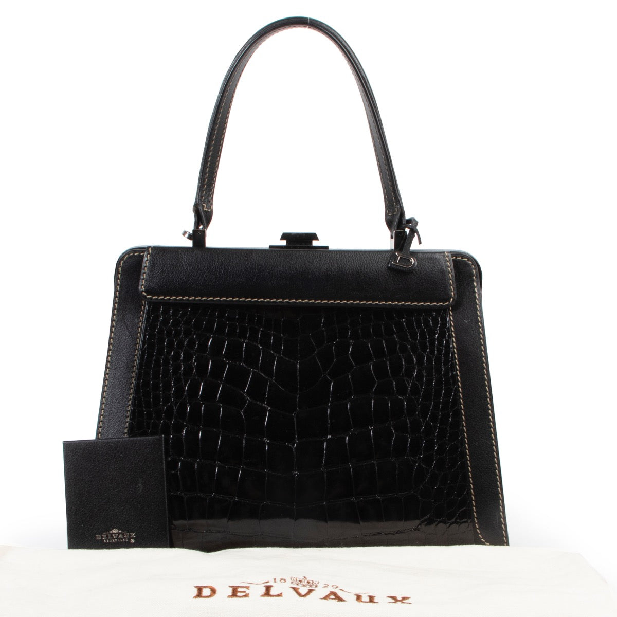 Delvaux Black Illusion Top Handle Bag