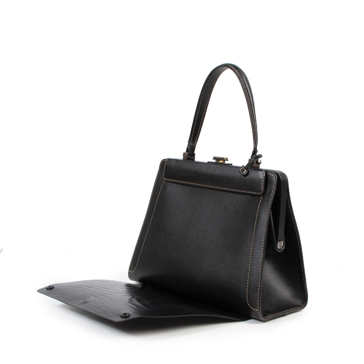 acheter en ligne seconde main Delvaux Black Illusion Top Handle Bag