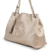 acheter en ligne seconde main Gucci metallic shopper bag