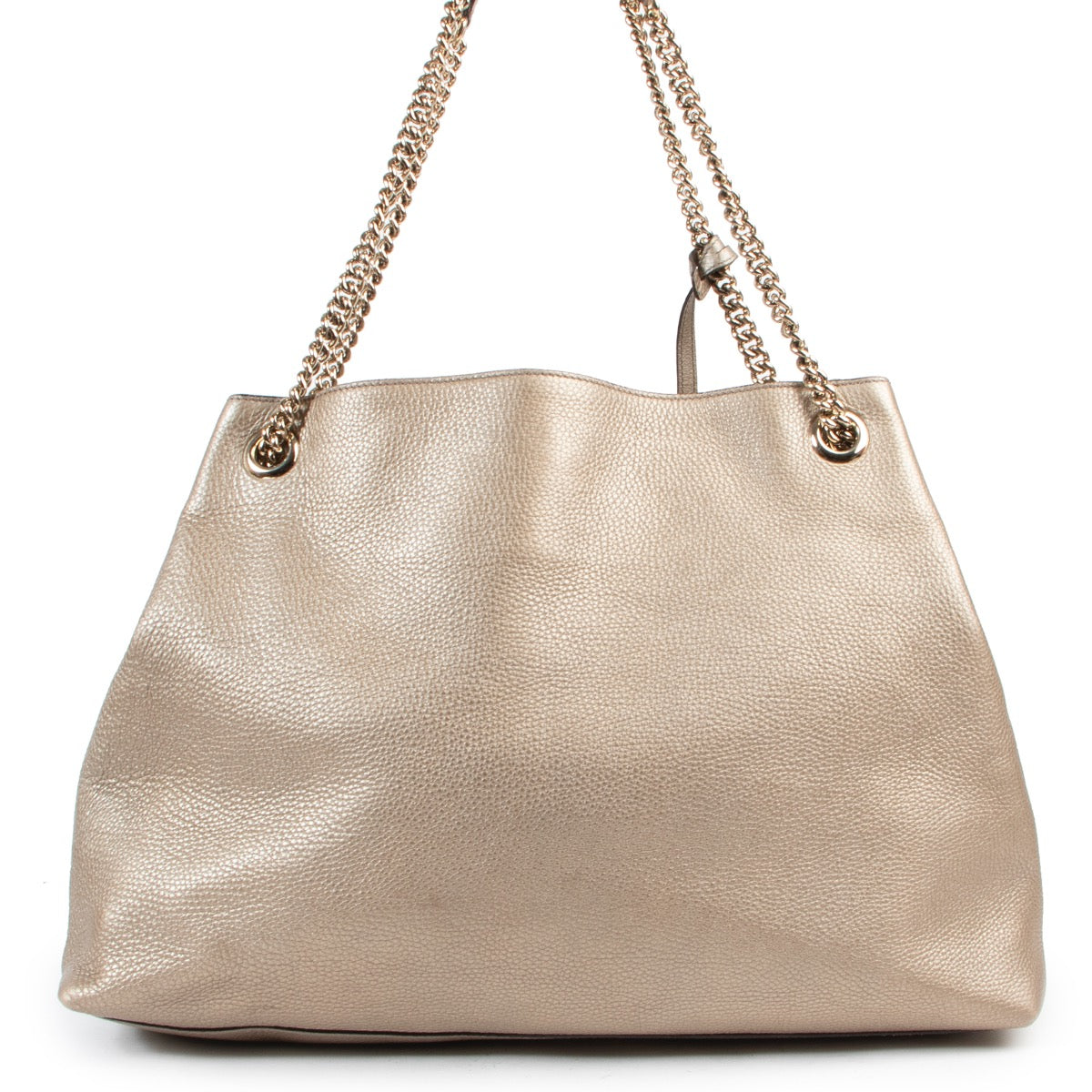 koop veilig online tegen de beste prijs Very good preloved condition Gucci Soho Large Cream Shopper Bag This versatile shopper by Gucci