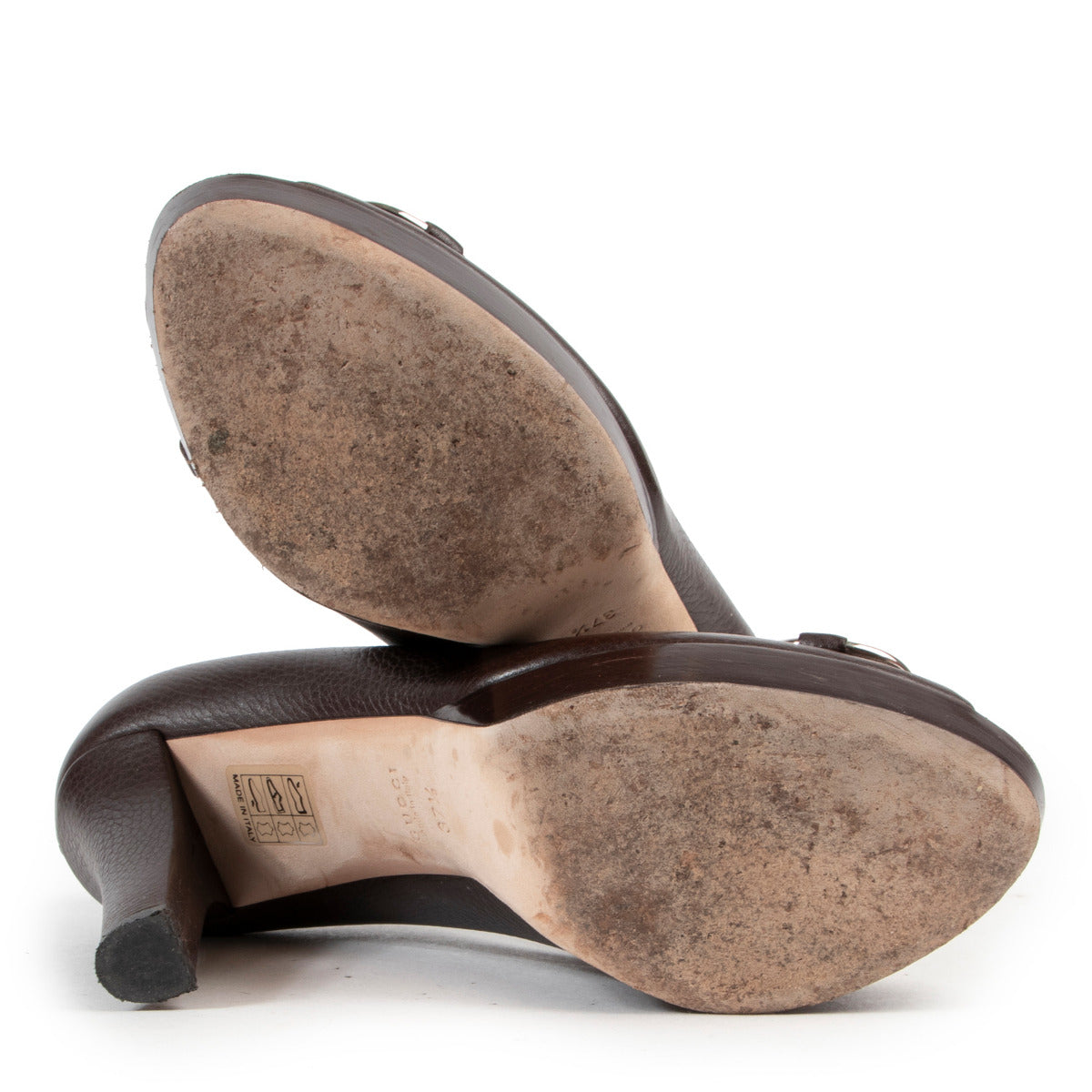Gucci Chocolate Brown Horsebit Pumps - size 37