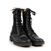 Fendi Black Leather Biker Boots at Labellov