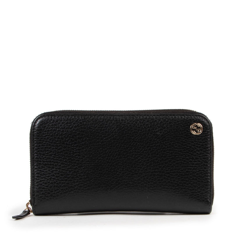 shop safe online Gucci Black Zip Wallet