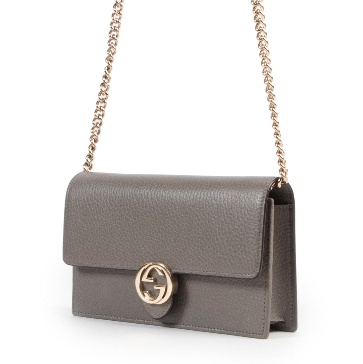 Gucci Grey Wallet On A Chain Crossbody Bag shop safe online