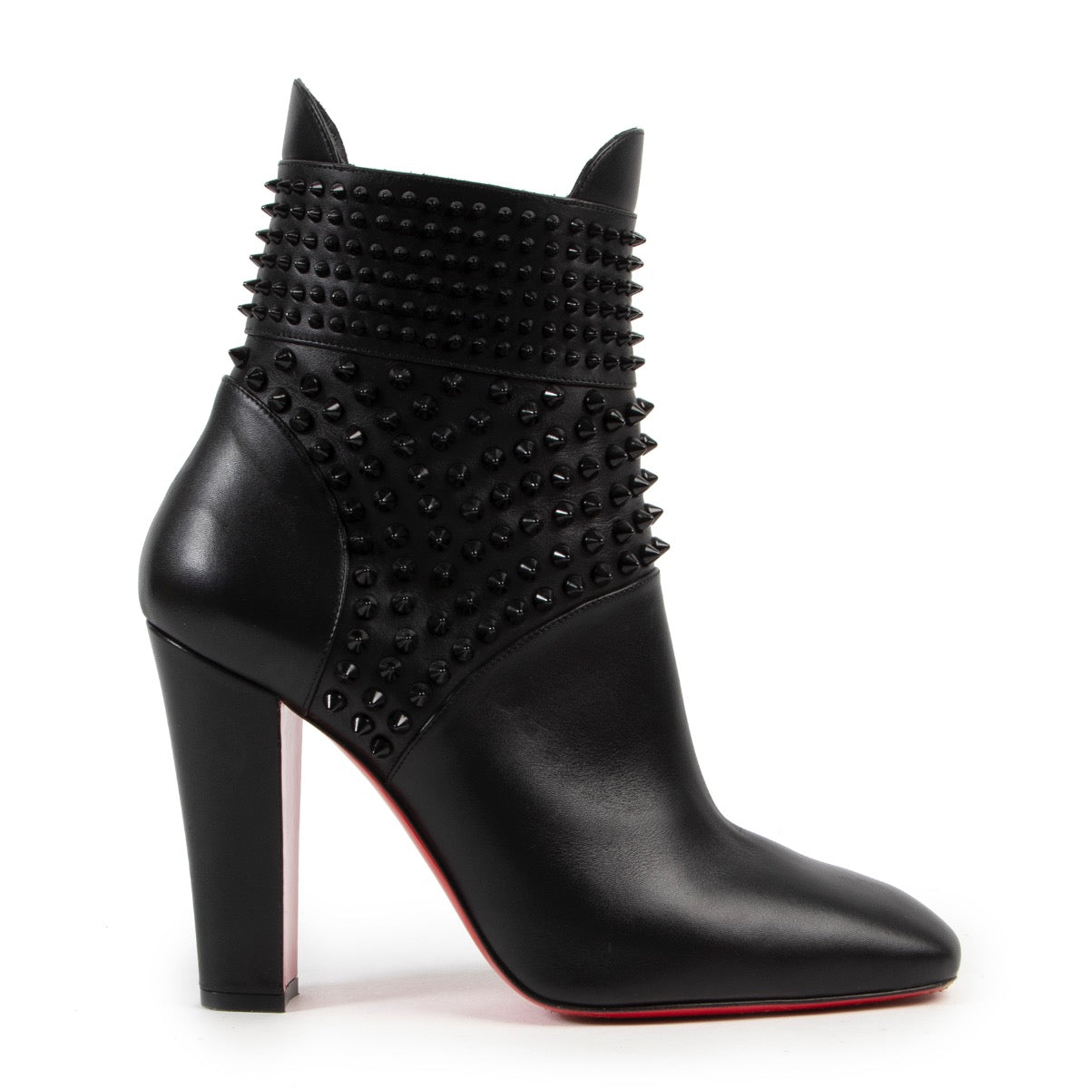 Christian Louboutin Zwarte Spiked Praguoise 100 Laarzen - Maat 40