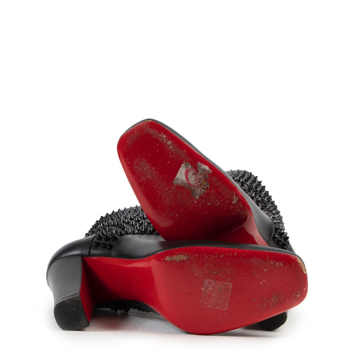 Christian Louboutin Zwarte Spiked Praguoise 100 Laarzen - Maat 40