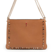 Christian Louboutin Cognac Spike Shoulder Bag