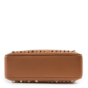 koop online tegen de beste prijs Christian Louboutin Cognac Spike Shoulder Bag