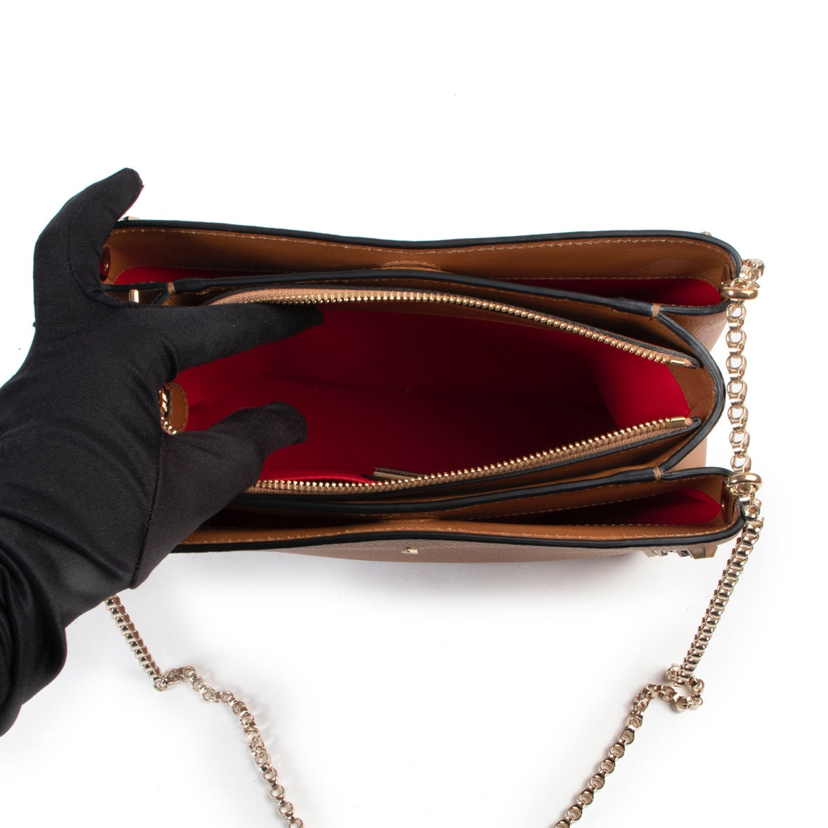Christian Louboutin Cognac Spike  Shoulder Bag