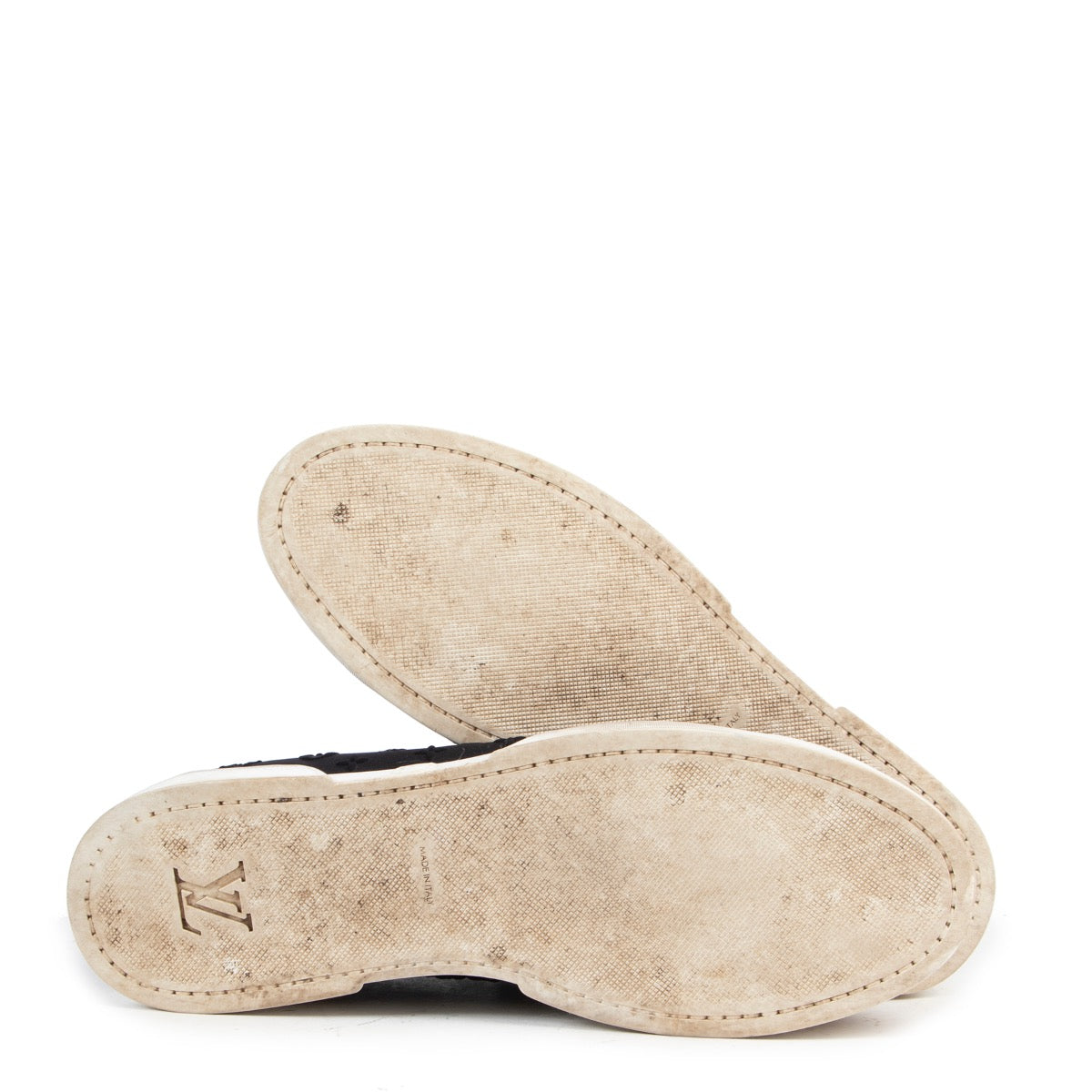 Buy and sell your designer items online or in store at Labellov. Buy these Louis Vuitton Stellar Black Ankle Sneakers at Labellov for a reasonable price online or in store.