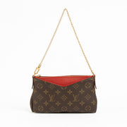 Authentic pre-loved Louis Vuitton Monogram/Cerise Pallas Crossbody Bag on Labellov.com