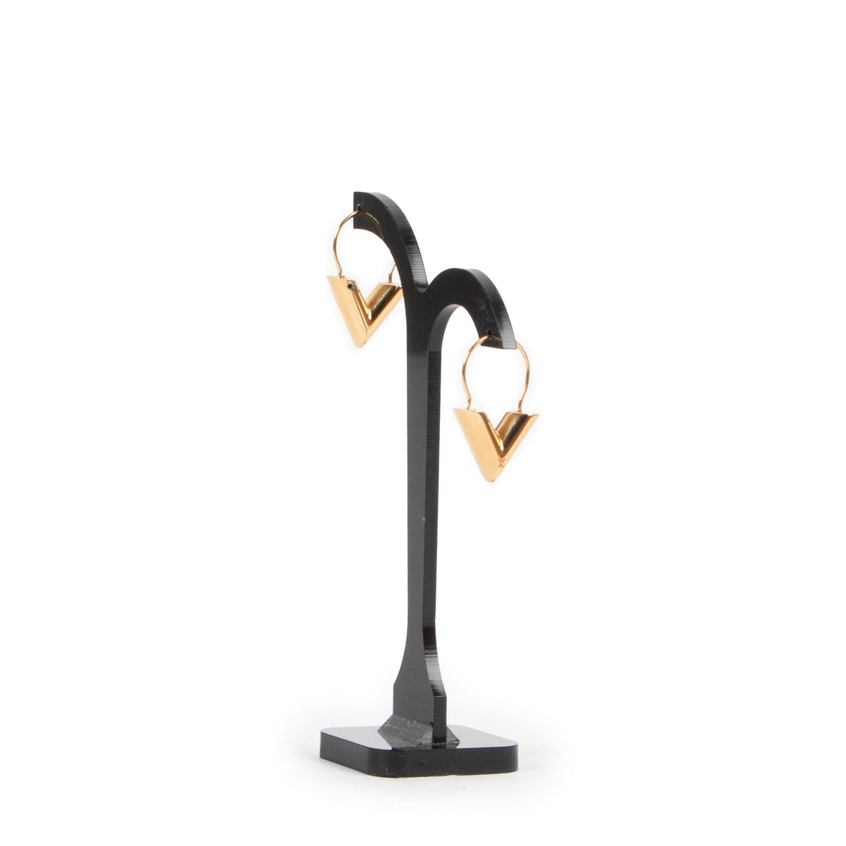 Shop authentic second hand designer luxury fashion Louis Vuitton Essential V Hoop Earrings at Labellov
