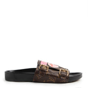 Shop online authentic second hand Louis Vuitton Monogram World Tour Mules in size 40.