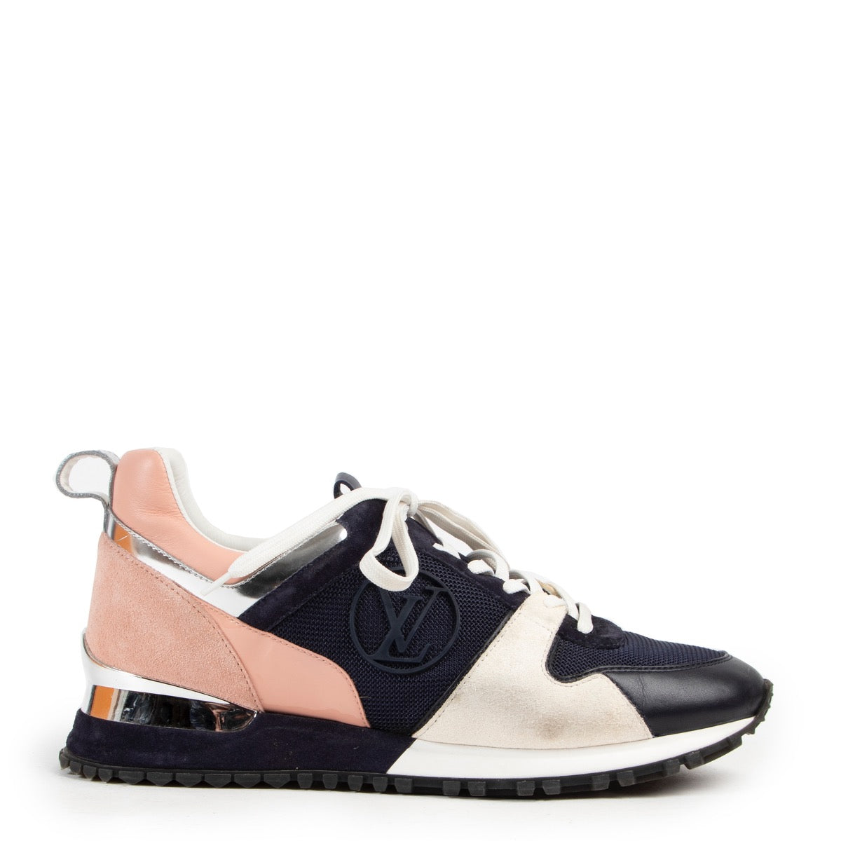 Shop safe online at Labellov for the best price. shop safe online your secondhand designer shoes such as these Louis Vuitton Runaway Sneakers Navy and Pink.