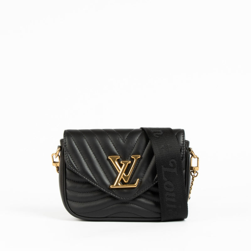 Authentic pre-loved Louis Vuitton Black New Wave Multi Pochette Shoulder Bag on Labellov.com