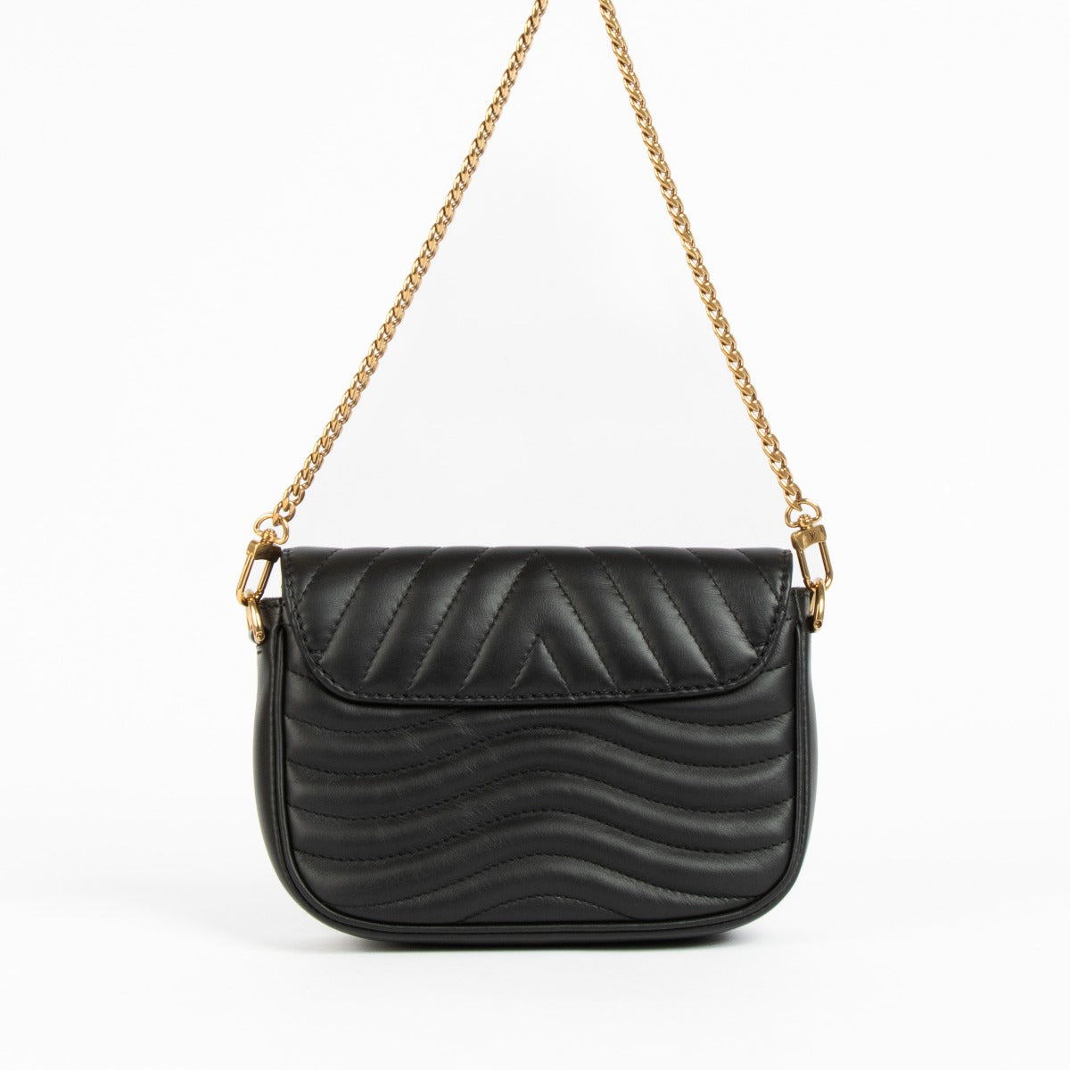 Authentic pre-loved Louis Vuitton Black New Wave Multi Pochette Shoulder Bag on Labellov.com