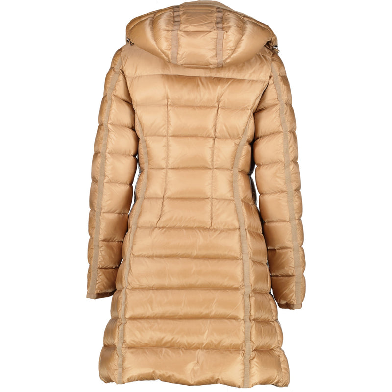 Moncler Camel Hermine Longline Jacket - Size 0