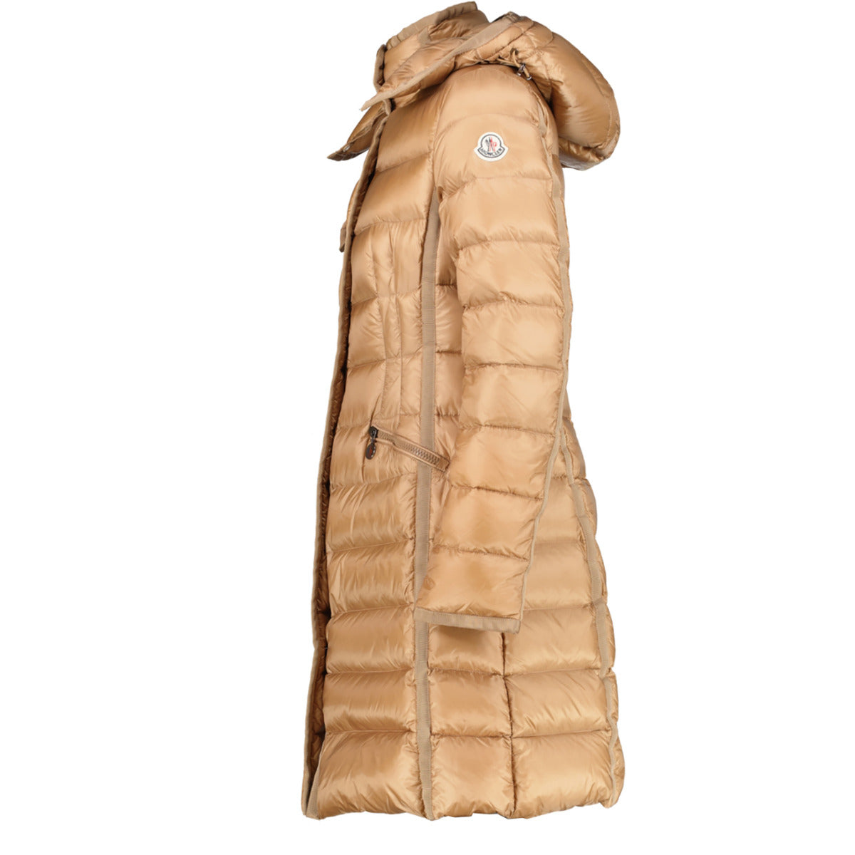 Moncler Camel Hermine Lange Jas - Maat 0