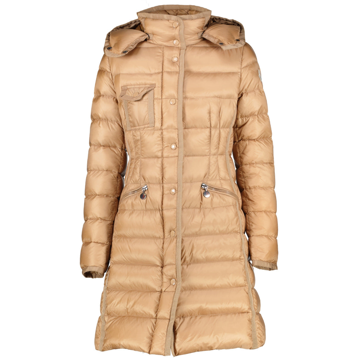 Moncler Camel Longline Jacket - size 0