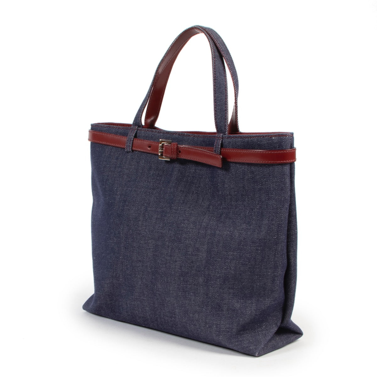 Veilig online kopen van een tweedehands Burberry blauw denim handtas aan de juiste prijs.