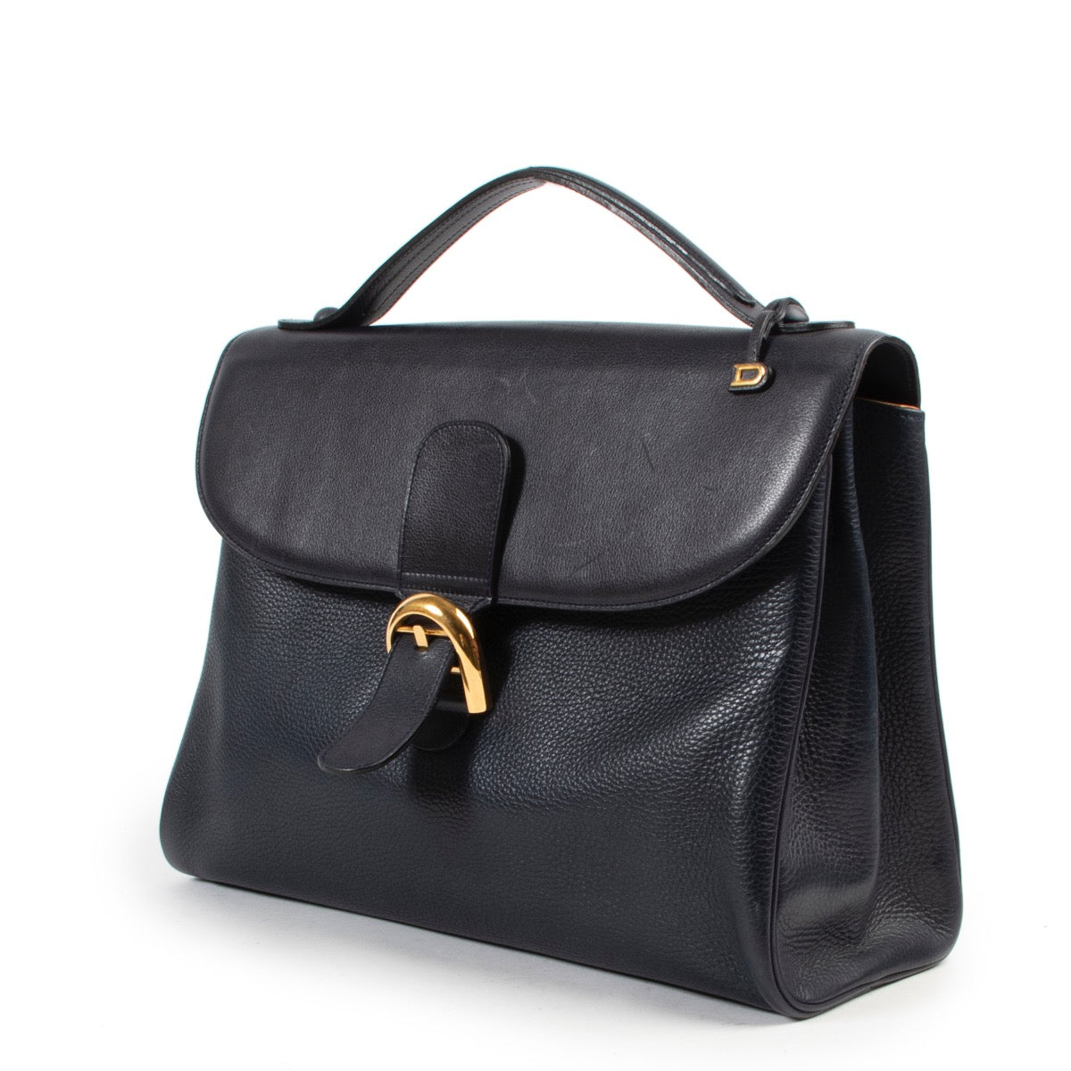 Achetez en ligne en toute sécurité une Delvaux Brillant authentique d'occasion en cuir bleu.