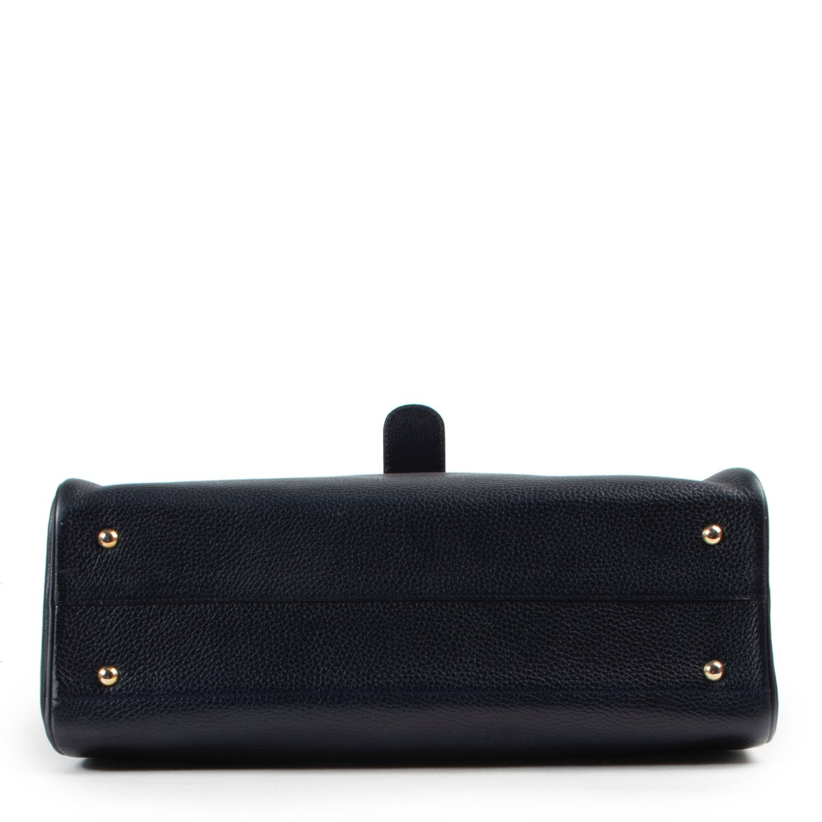 Veilig online kopen van een tweedehands authentieke Delvaux brillant in blauw leer.